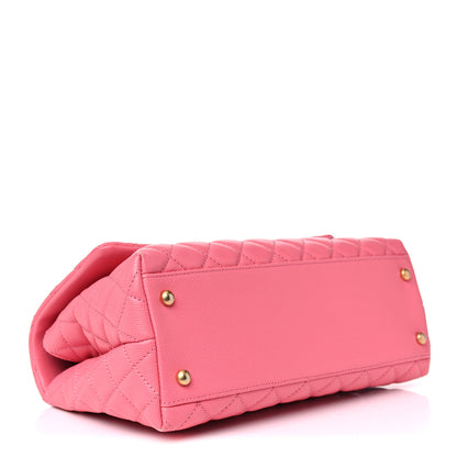 Chanel Caviar Quilted Small Coco Handle Flap Pink 7 of 15