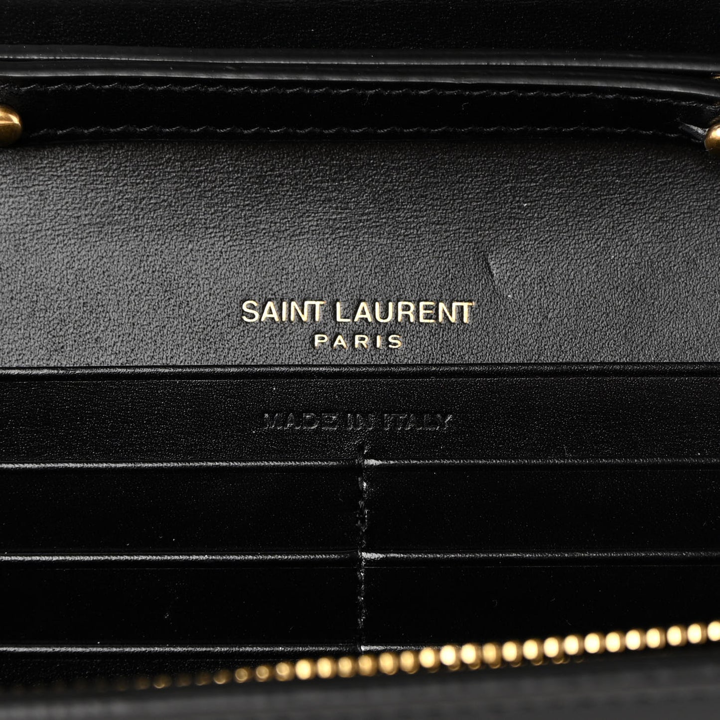 Smooth Calfskin Le Maillon Chain Wallet Black
