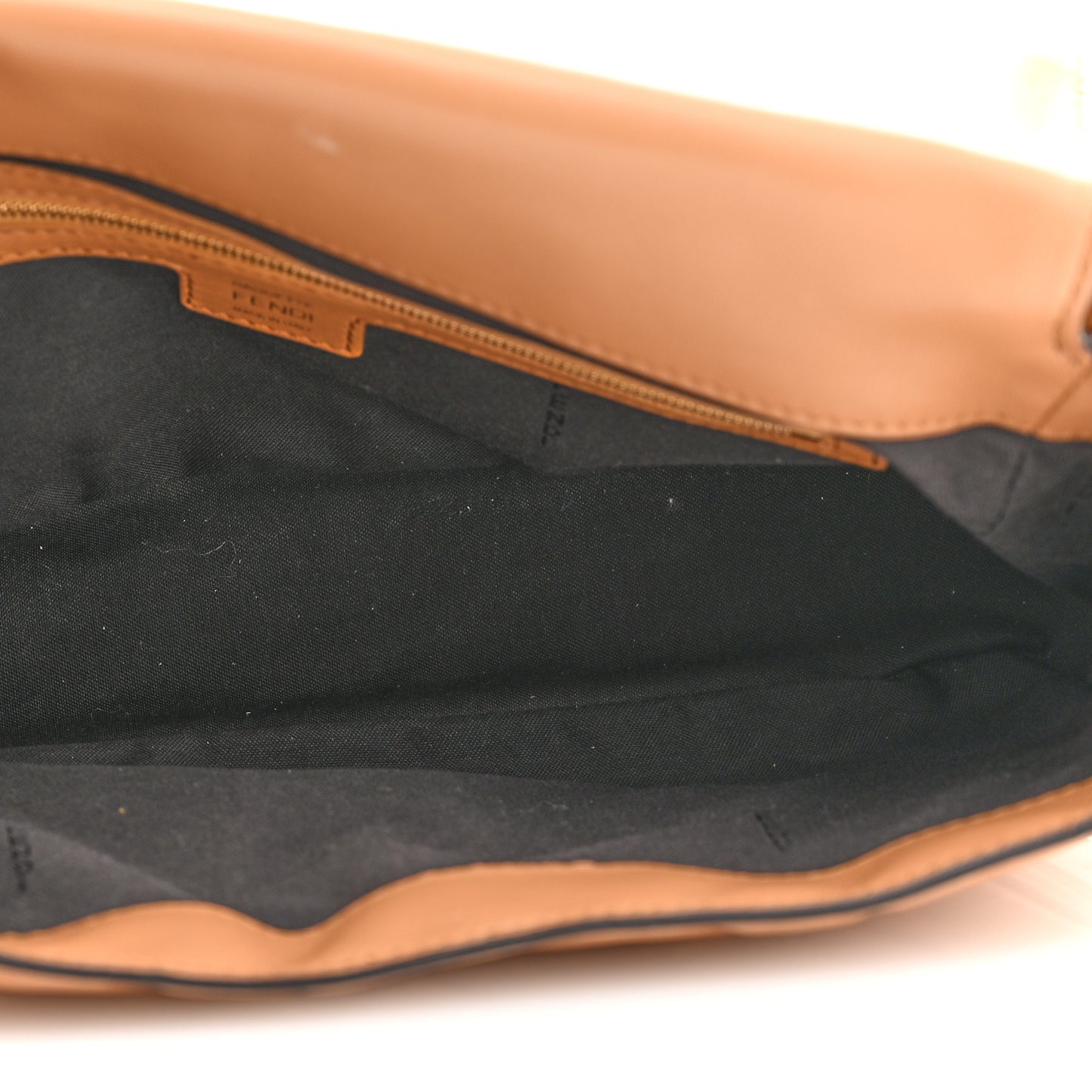 Nappa FF 1974 Embossed Baguette Miele Scuro