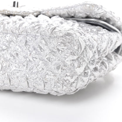 Chanel Metallic Lame Quilted Small Double Flap Silver 9 of 12