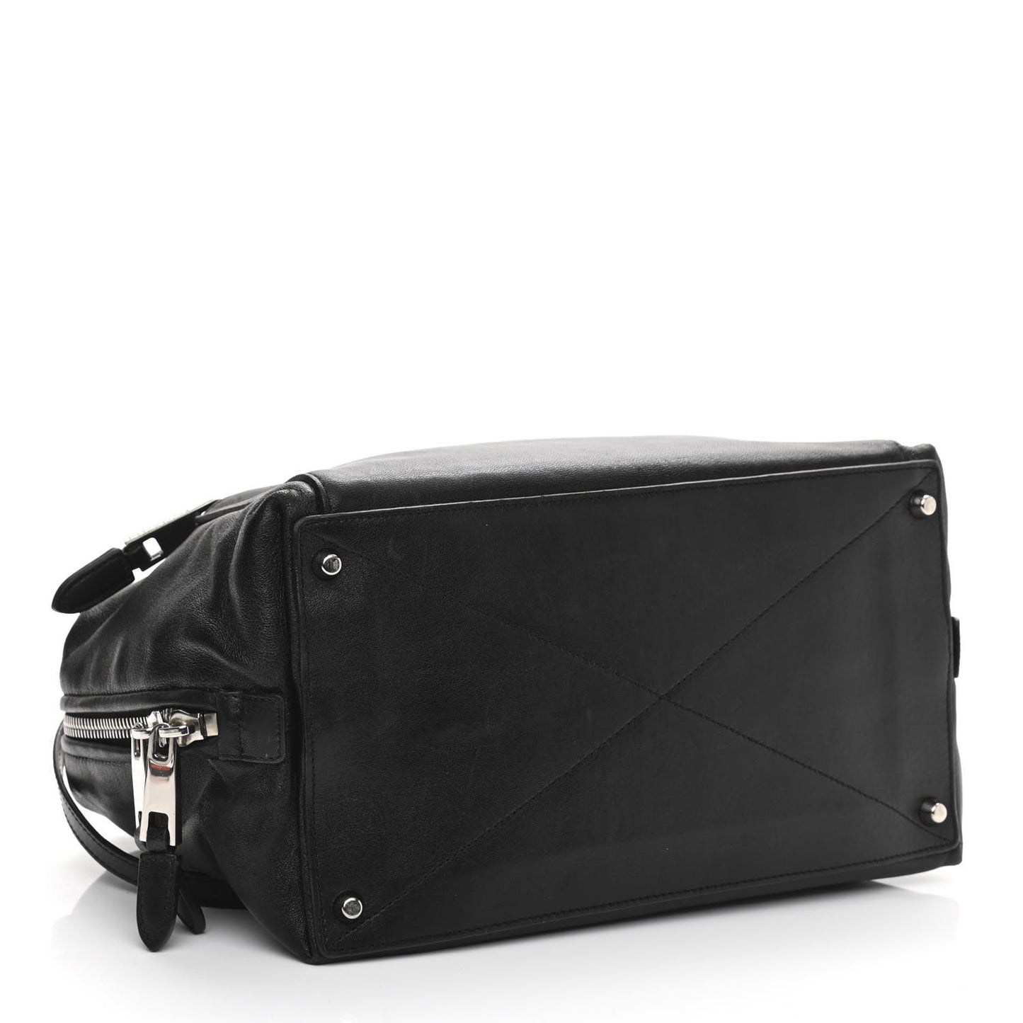 Calfskin Satchel Tote Bag Black