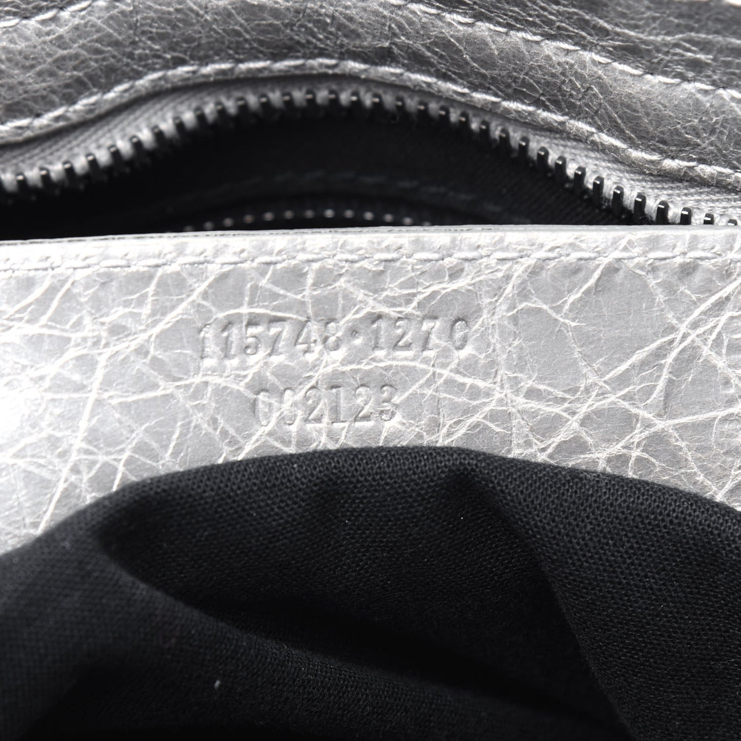 Metallic Agneau Classic Palladium Hardware City Silver