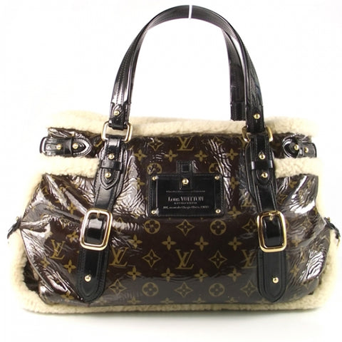 Patent Monogram Shearling Sac Thunder