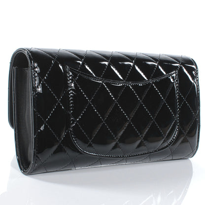 Chanel Patent Quilted Travel Wallet Black 3 of 8