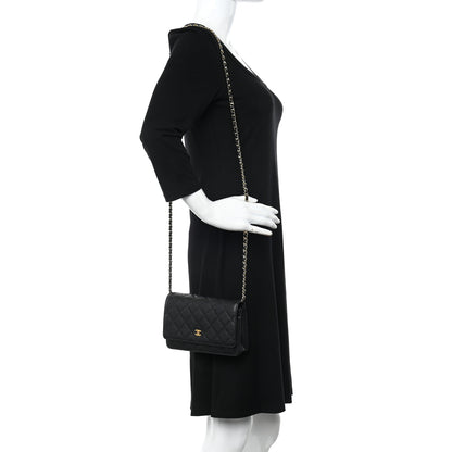 Chanel Caviar Quilted Wallet on Chain WOC Black 2 of 11