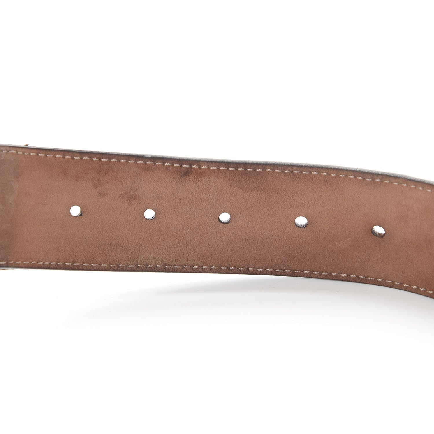 Gucci Nylon Calfskin Double G Web 40mm Belt 90 36 Green Red Cuir 6 of 8