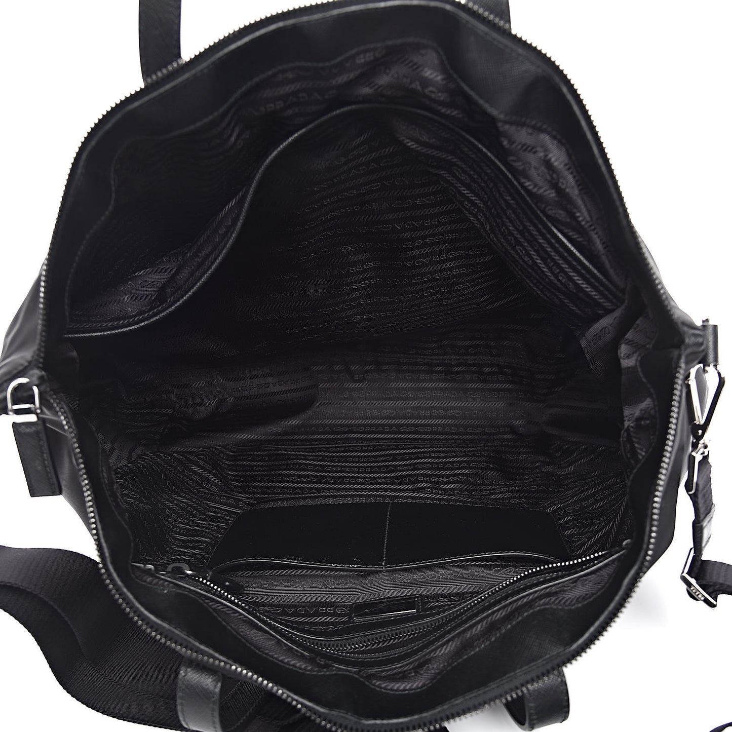 X JAMES JEAN Tessuto Nylon Patch Shopping Tote Black