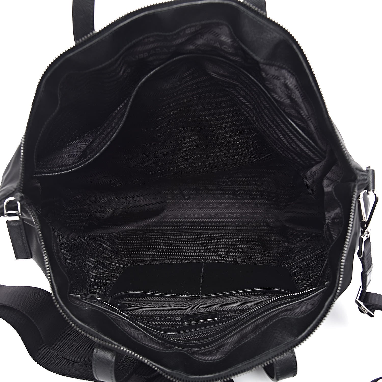Prada X JAMES JEAN Tessuto Nylon Patch Shopping Tote Black 5 of 17