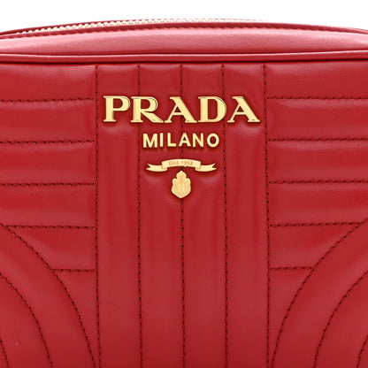 Prada Soft Calfskin Diagramme Camera Bag Rosso 8 of 10