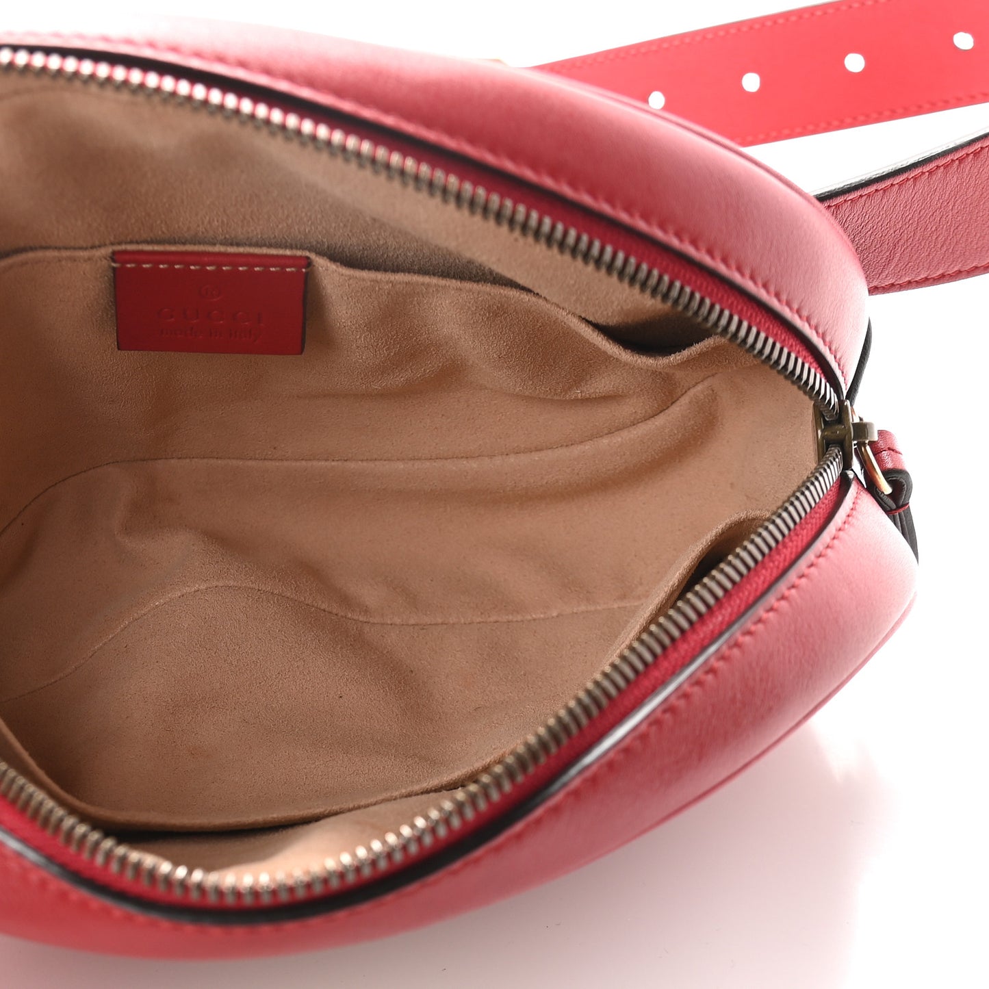 Calfskin Matelasse GG Marmont Belt Bag 85 34 Hibiscus Red