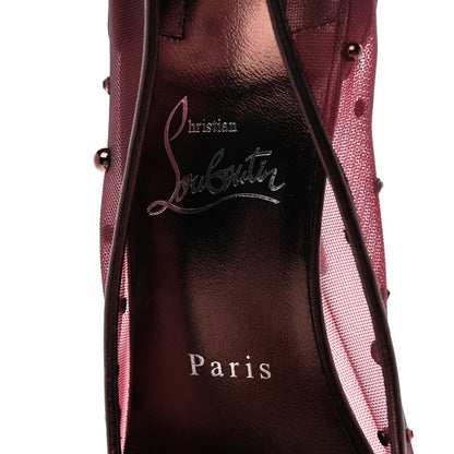 Christian Louboutin Rete Nappa Laminata Miss Z Degrastrass Perla 100 Pumps 40 Palacy 6 of 8