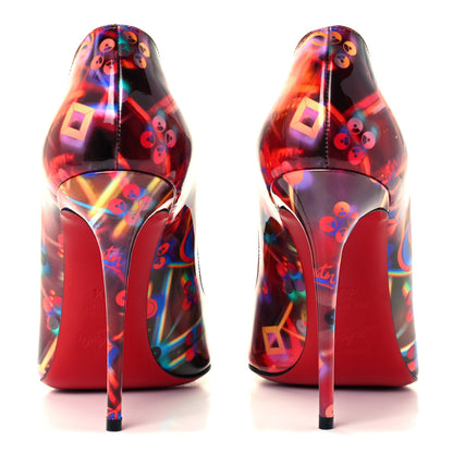 Christian Louboutin Patent Discolaser Hot Chick 100 Pumps 38.5 Multicolor 6 of 9