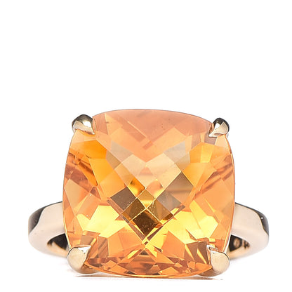 Tiffany 18K Yellow Gold Citrine Sparklers Cocktail Ring 53 6.25 1 of 8