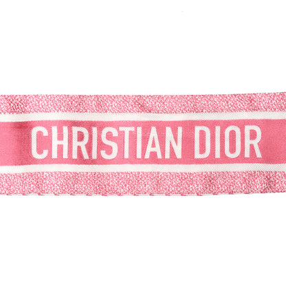 Christian Dior Silk Houndstooth Mitzah Scarf Pink 4 of 7