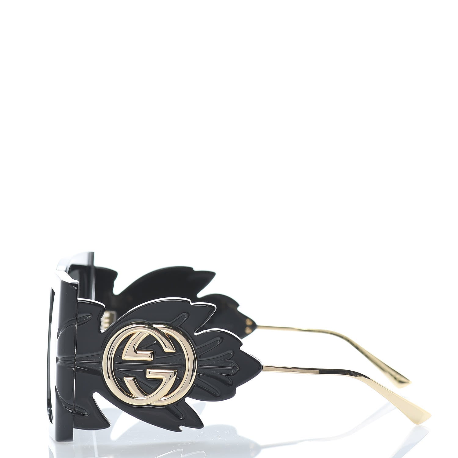 Gucci Acetate Square Frame Wing Sunglasses GG0535S Black 3 of 7