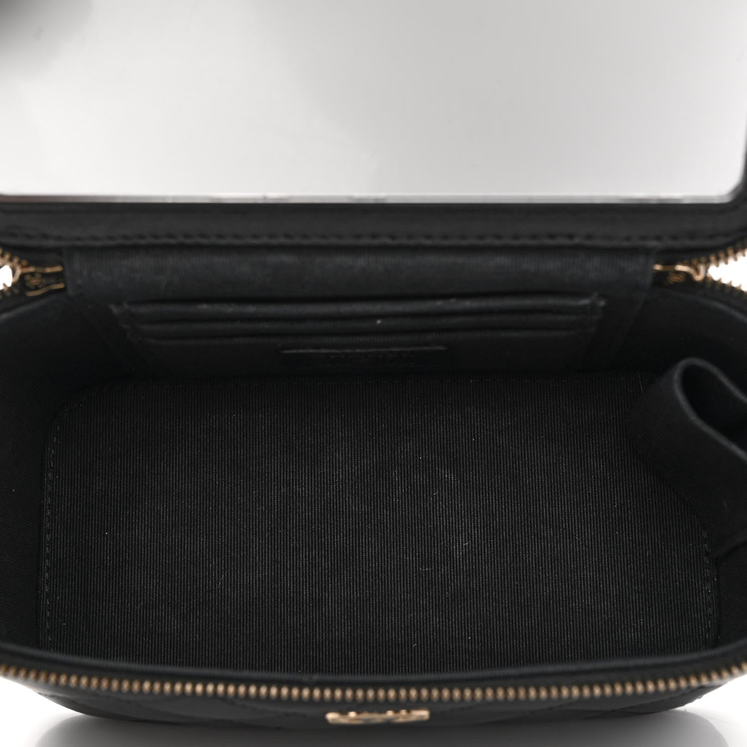 Chanel Lambskin Quilted Small Top Handle Vanity Case With Chain Black 6 of 11