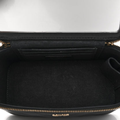 Chanel Lambskin Quilted Small Top Handle Vanity Case With Chain Black 6 of 11