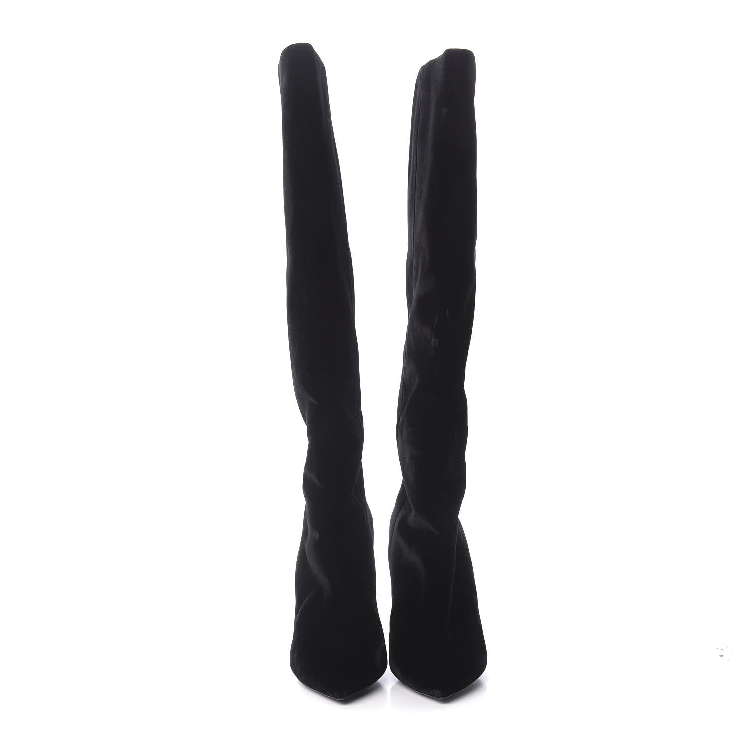 Saint Laurent Velvet Niki 105 Thigh High Boots 39 Black 2 of 6