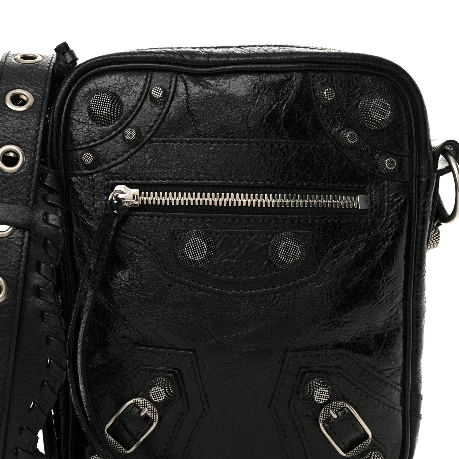 Balenciaga Agneau Arena Le Cagole Crossbody Bag Black 8 of 10