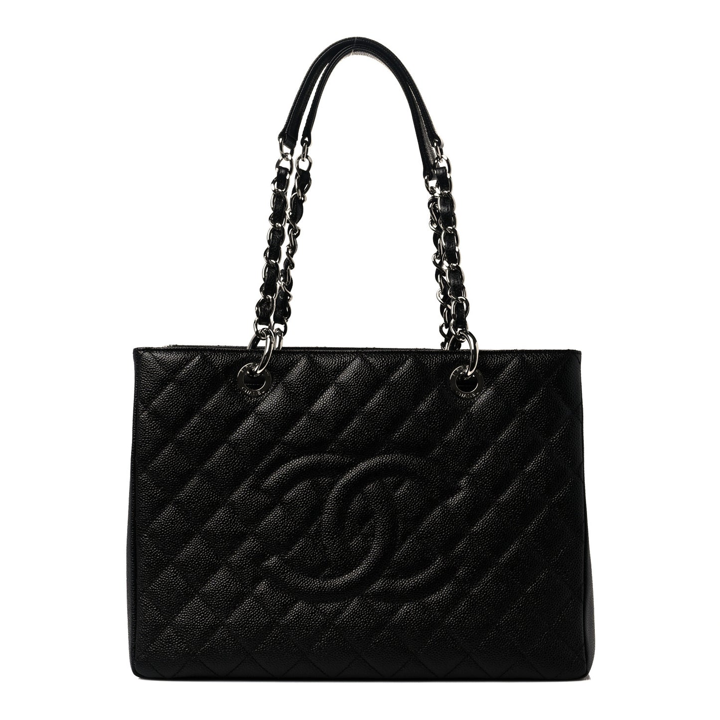 Caviar Quilted Grand Shopping Tote GST Black