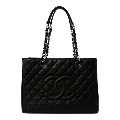 Chanel Caviar Quilted Grand Shopping Tote GST Black 1 of 8