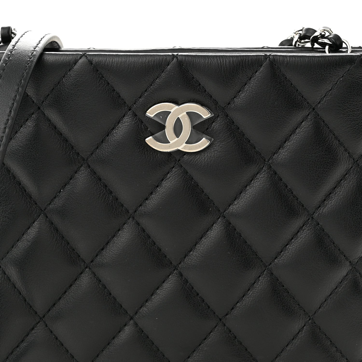 Chanel Lambskin Quilted Crossbody Bag Black 7 of 9