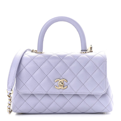Chanel Caviar Quilted Mini Coco Handle Flap Light Purple 1 of 10