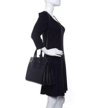 Saint Laurent Grained Calfskin Small Sac De Jour Black 2 of 10