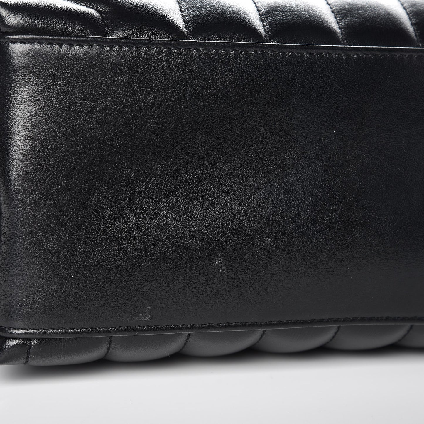 Calfskin Y Quilted Monogram Medium Loulou Chain Satchel Black