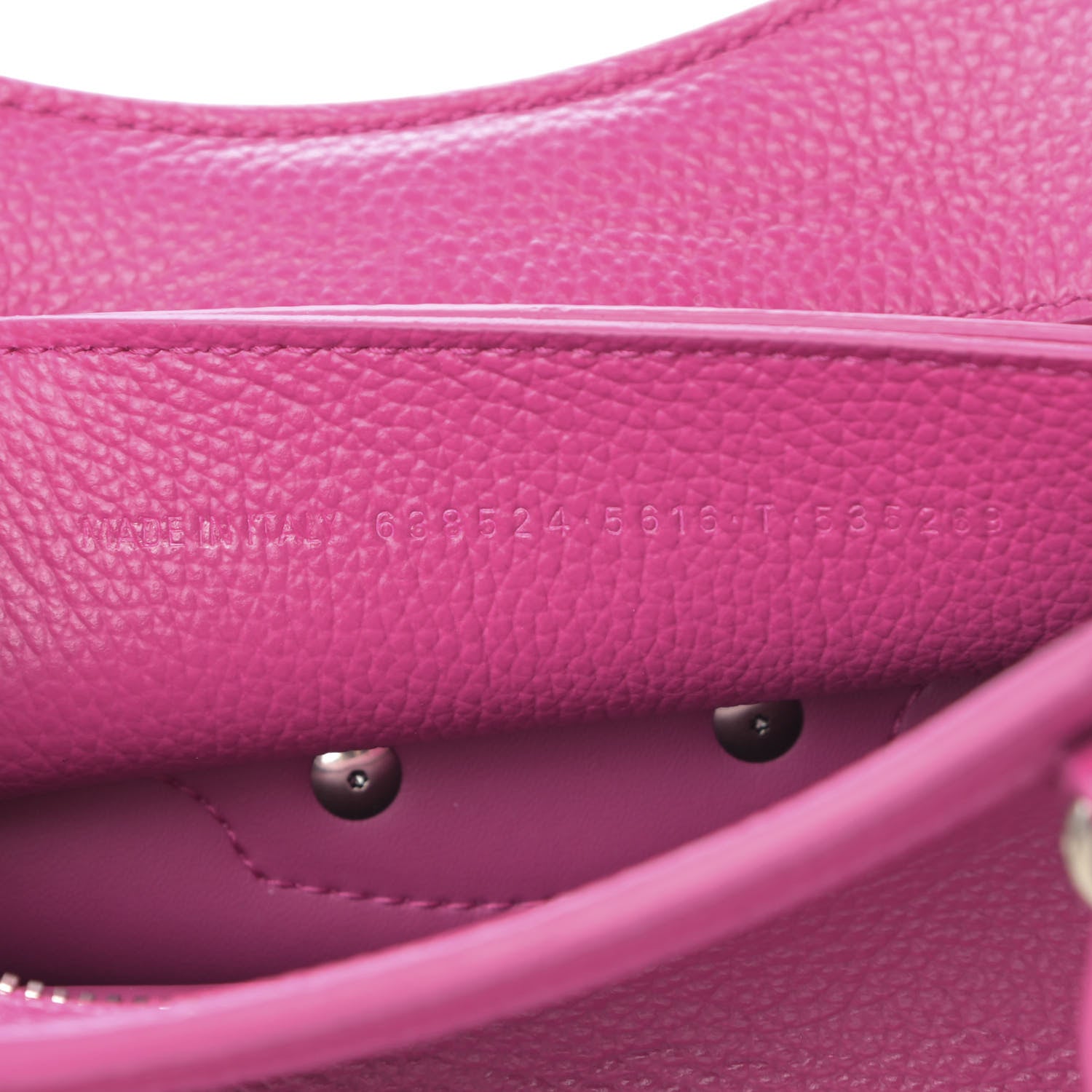 Balenciaga Grained Calfskin Neo Classic Silver Hardware Mini City Fuchsia 7 of 13