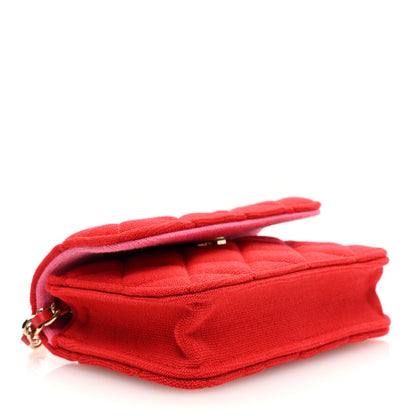 Chanel Jersey Quilted Micro Mini Flap Red 4 of 11