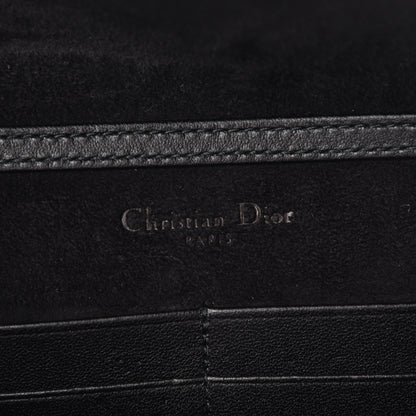 Christian Dior Calfskin Studded Diorama Wallet on Chain Pouch Black 6 of 10