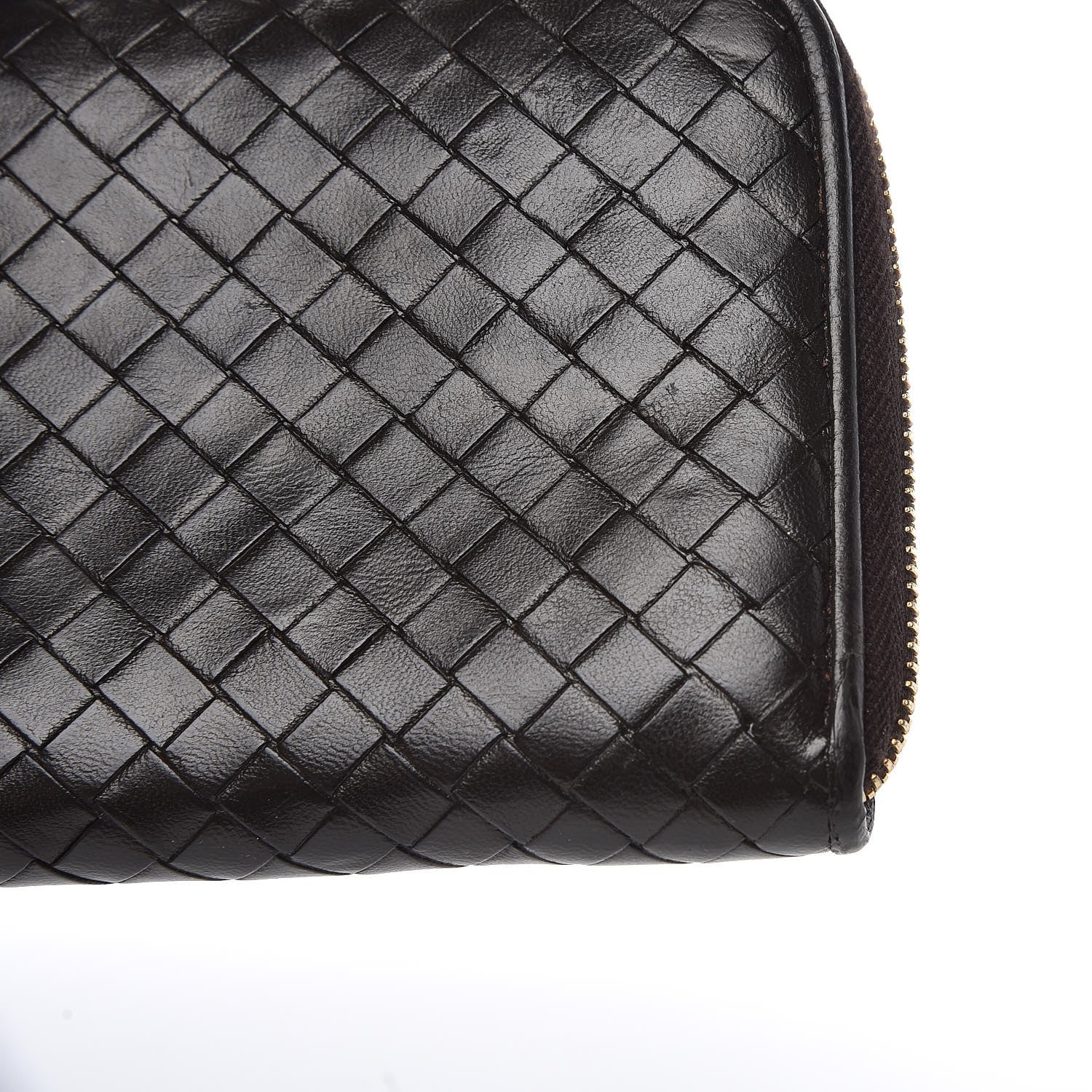 Bottega Veneta Nappa Intrecciato Zip Around Wallet Ebano 11 of 12