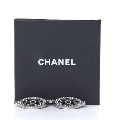 Chanel Crystal CC Sunglasses Brooch Silver 5 of 5