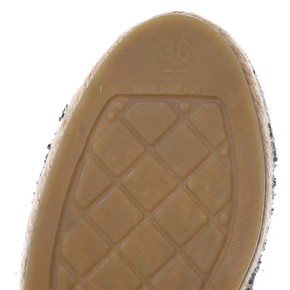 Chanel Fabric Patent Calfskin CC Espadrilles 36 Black 8 of 9