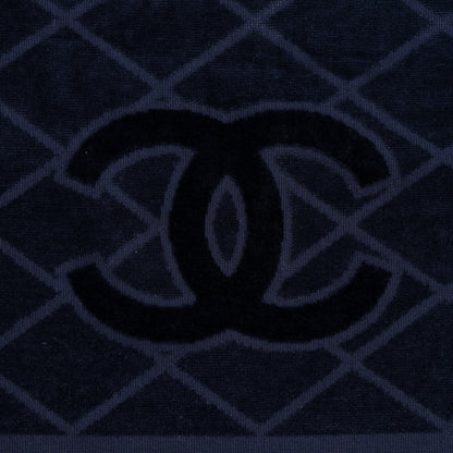 Chanel Terry Cotton CC Beach Towel Blue 4 of 6