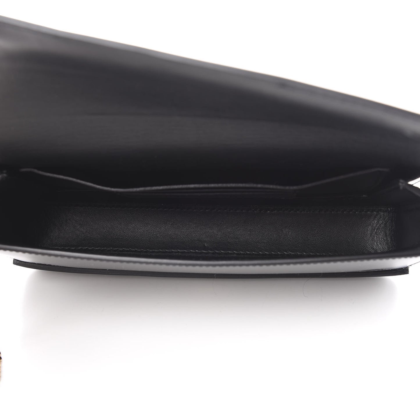Calfskin Grace Chain Clutch Black