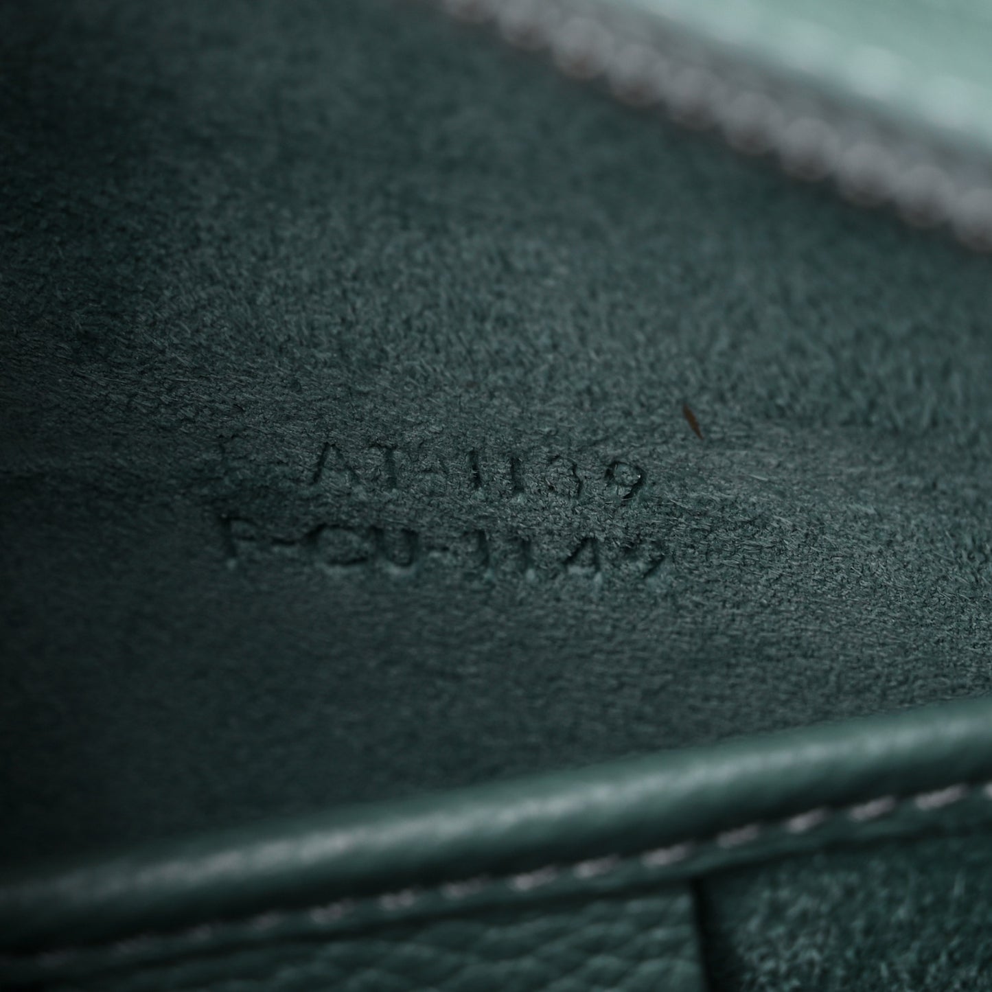 Drummed Calfskin Nano Luggage Celadon