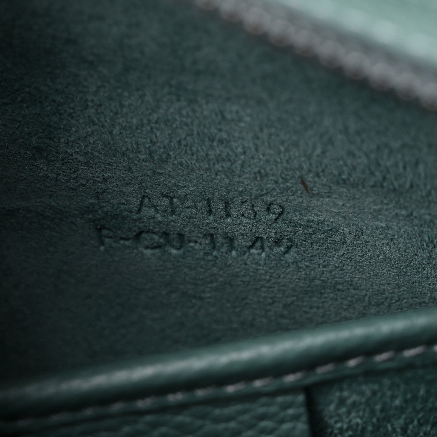 Celine Drummed Calfskin Nano Luggage Celadon 7 of 7