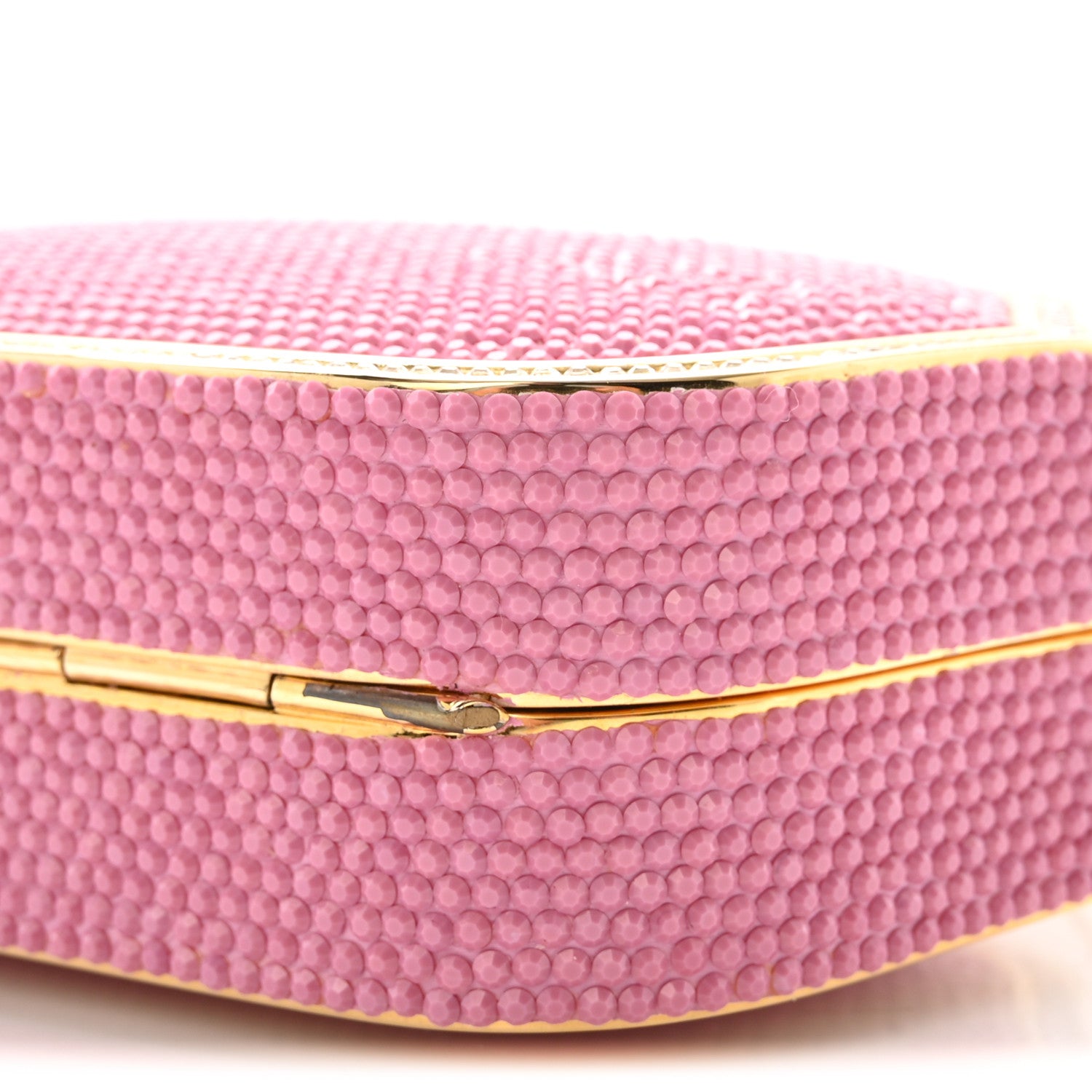 Judith Leiber Swarovski Crystal Minaudière Clutch Pink 9 of 10