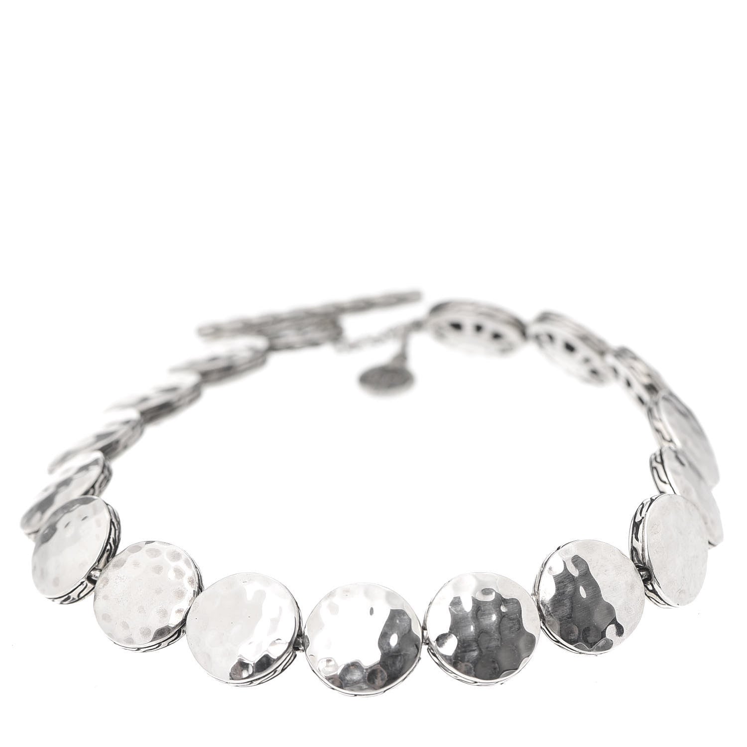 John Hardy Sterling Silver Hammered Dot Link Bracelet 1 of 4
