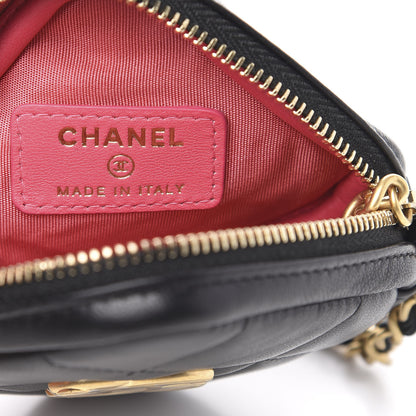 Chanel Lambskin Quilted Clutch With Chain Bag Black 5 of 9