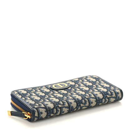Christian Dior Oblique 30 Montaigne Zip Around Wallet Blue 4 of 7