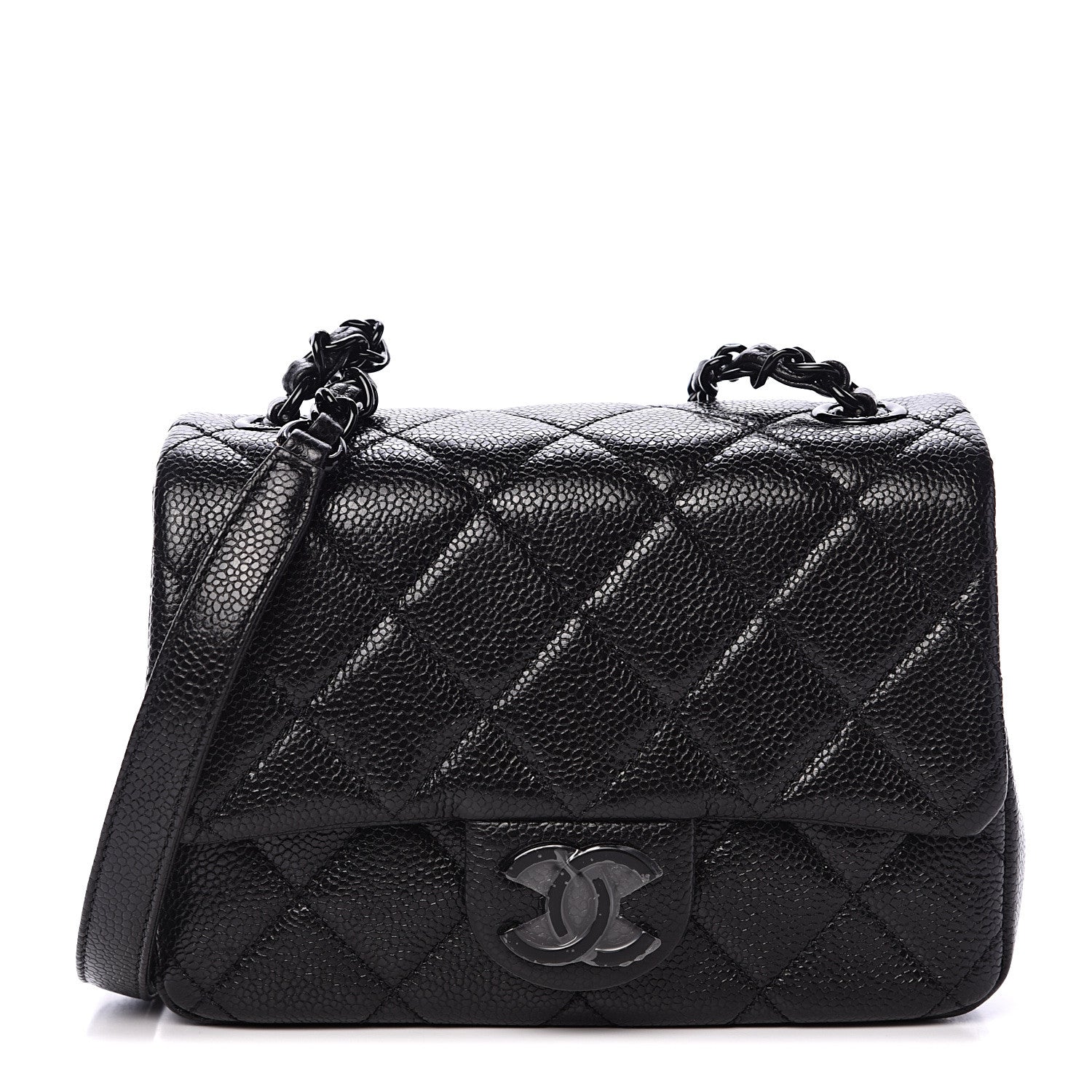 Chanel Caviar Quilted Incognito Mini Square Flap Black 1 of 10