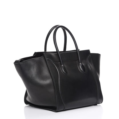Celine Supple Calfskin Medium Phantom Luggage Black 3 of 9