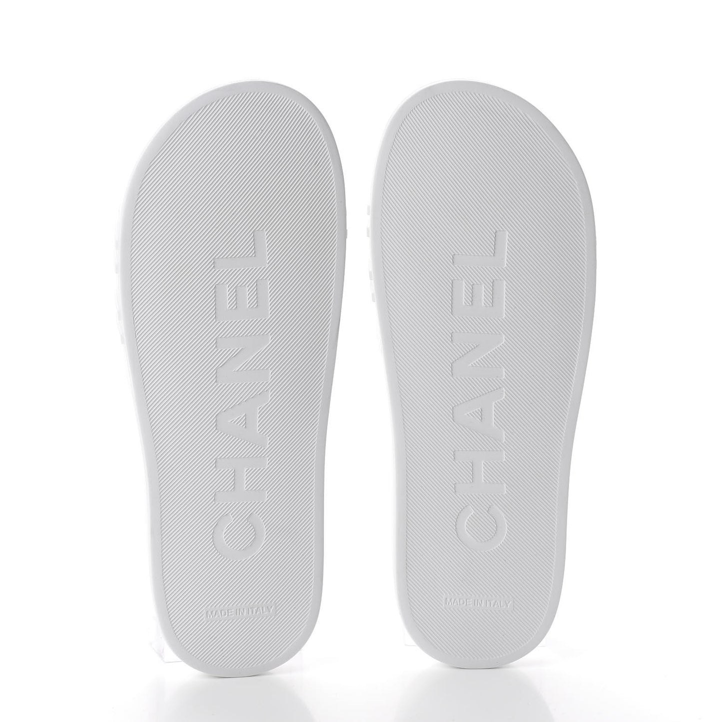 PVC CC Mules Sandals 38 White Grey