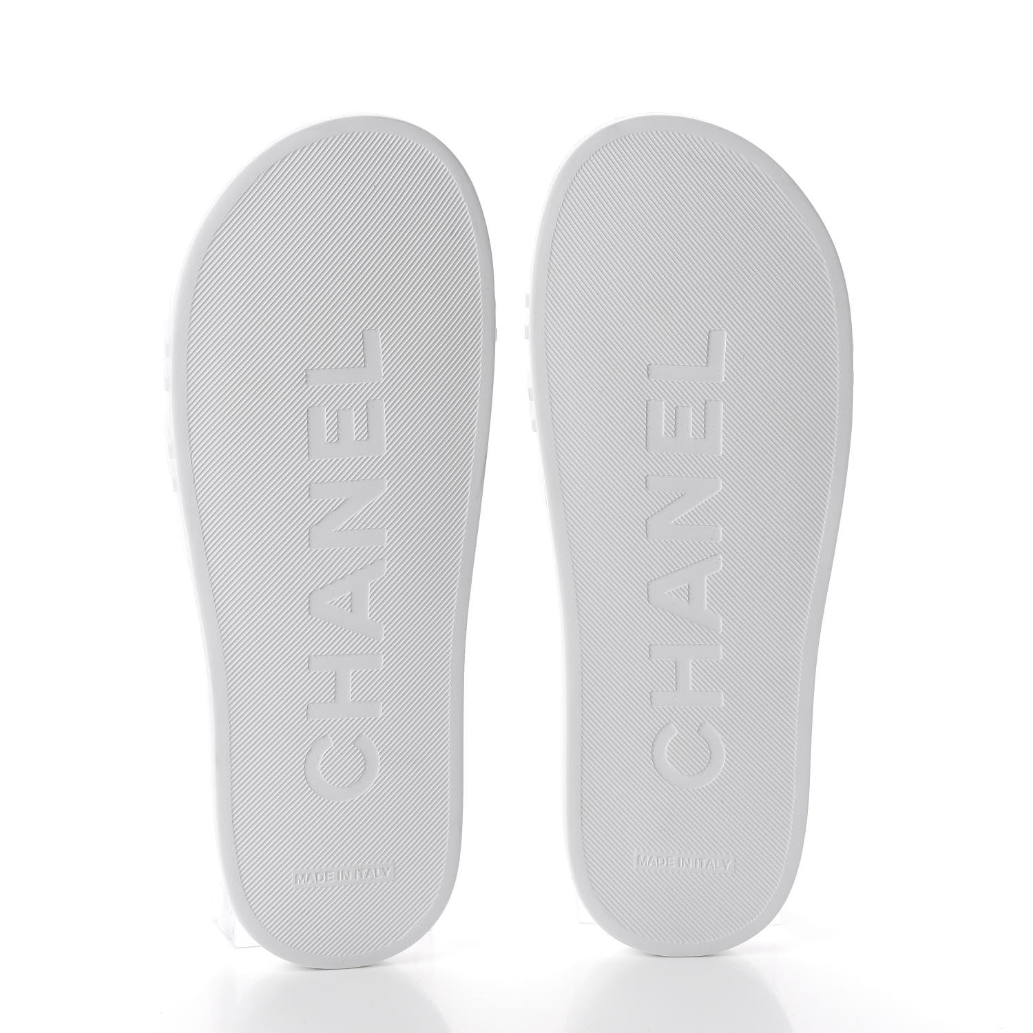Chanel PVC CC Mules Sandals 38 White Grey 7 of 7