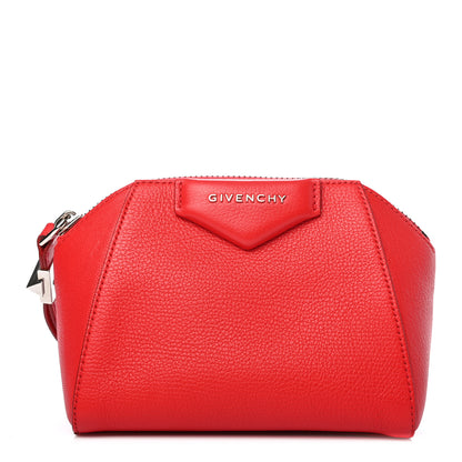 Givenchy Sugar Goatskin Small Antigona Beauty Wristlet Red 1 of 9