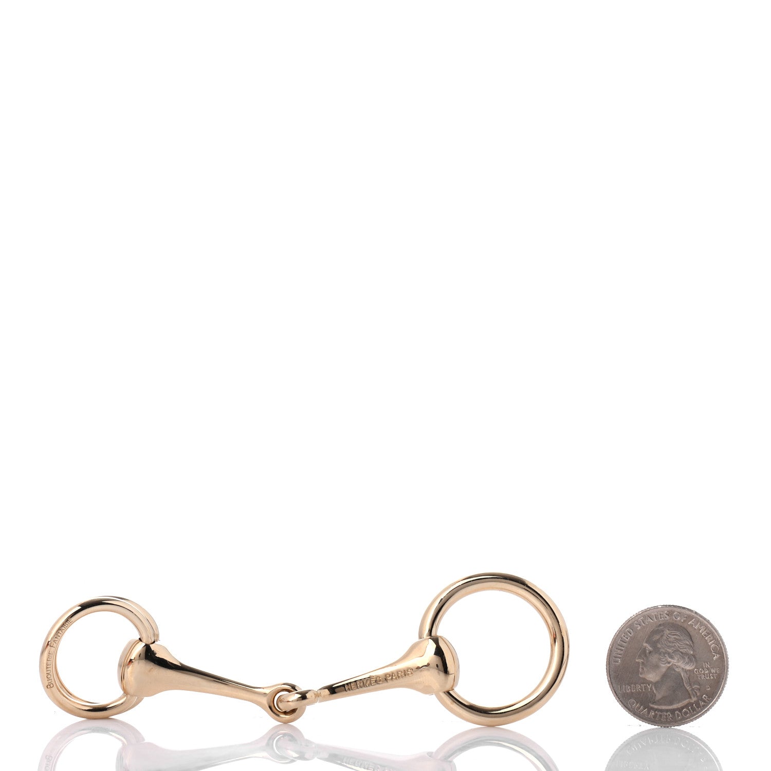 Hermes Permabrass Mors Scarf Ring Gold 2 of 4