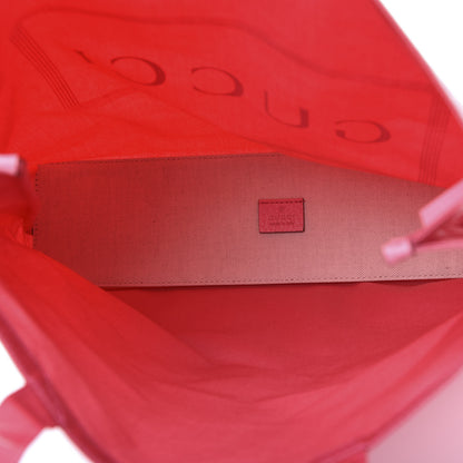 Gucci Patent Canvas Frame Logo Vertical Tote Glam Pink 4 of 9